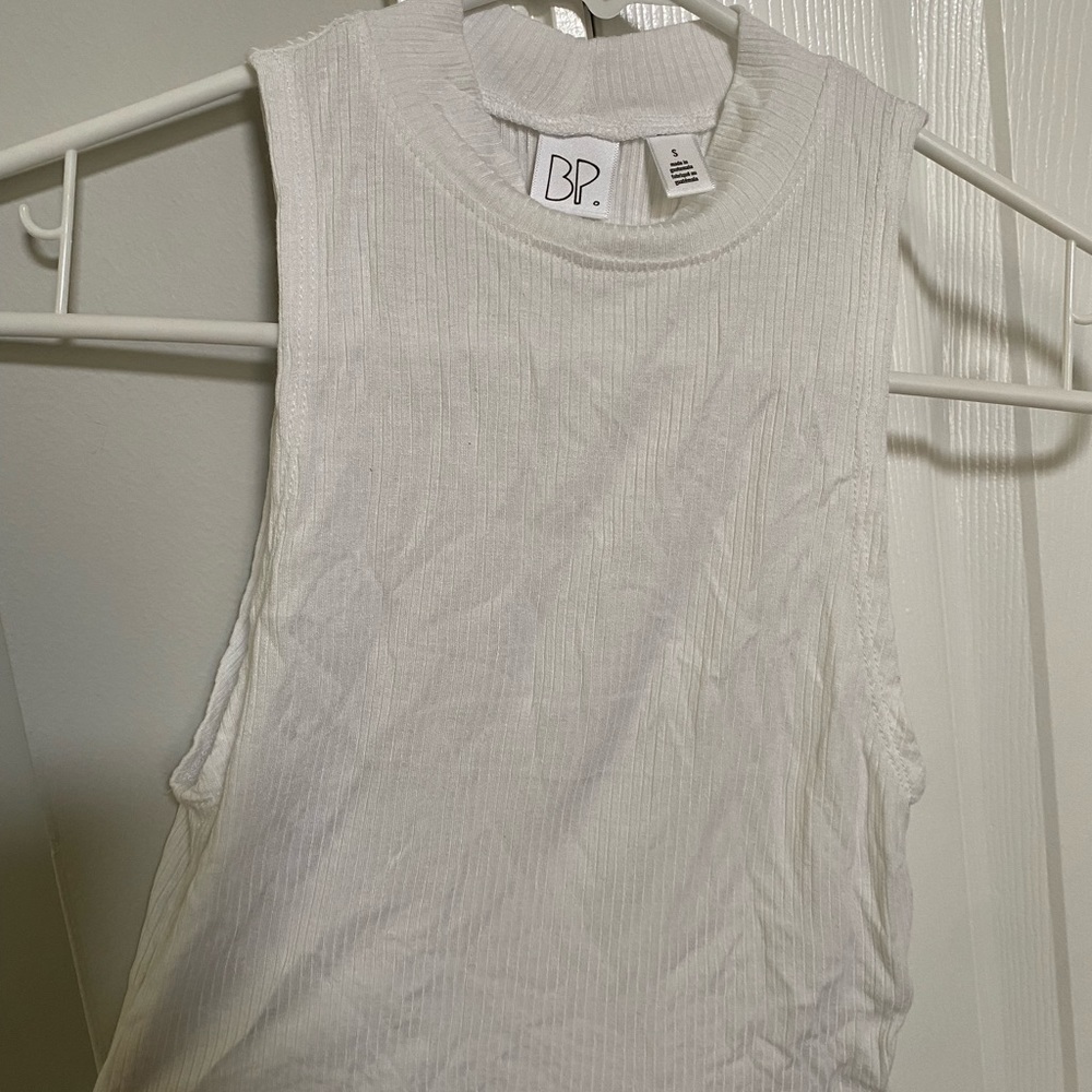 Cropped high neck tank